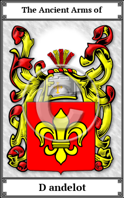 D andelot Family Crest Download (JPG)  Book Plated - 150 DPI